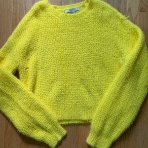 Yellow Fuzzy Sweater